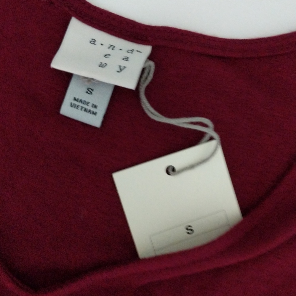 A New Day Pom Pom Shoulder Swing Tank - S & 1x - Picture 8 of 8